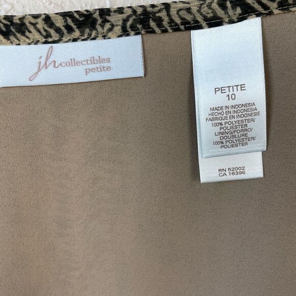 JH Collectibles Tan and Brown Midi Skirt Size Petite 10 EUC - Picture 5 of 5